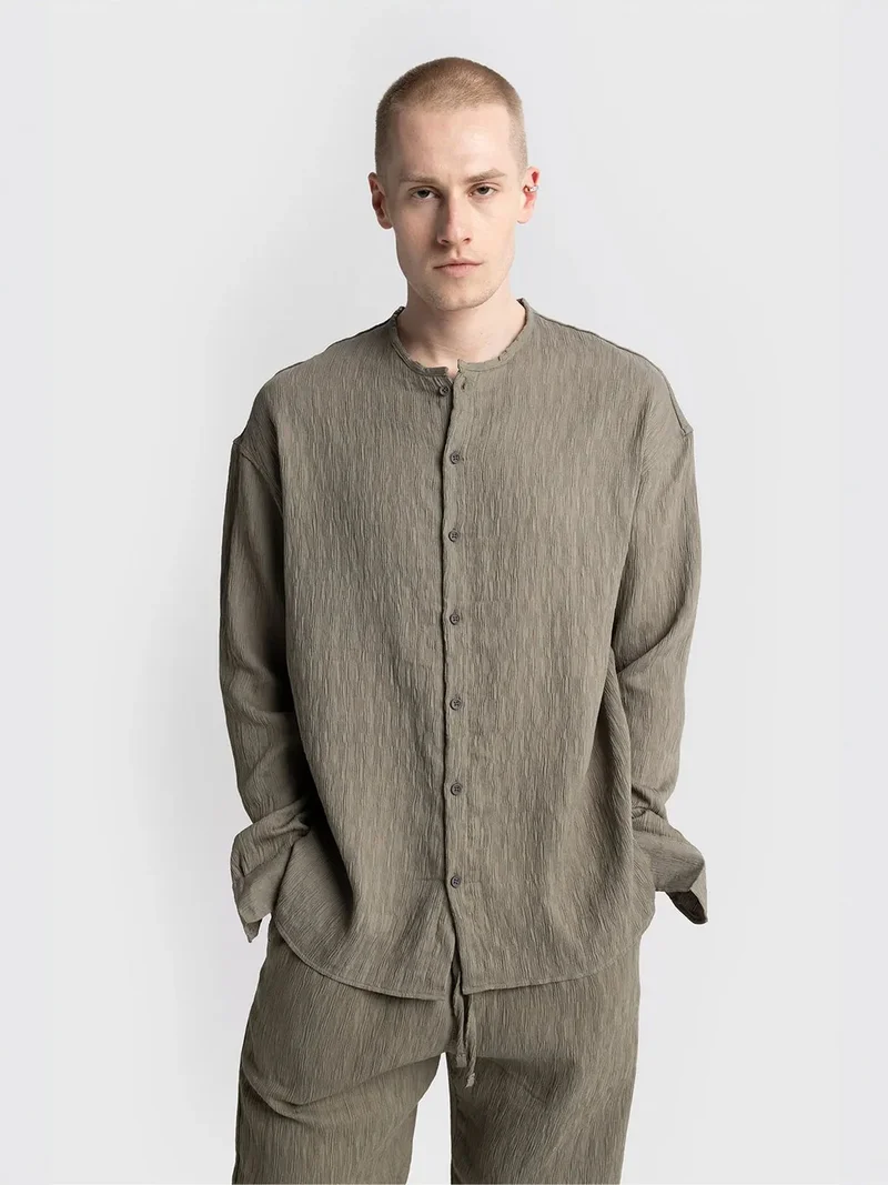 جيستو GIESTO Textured Long Sleeve Crew Neck Shirt